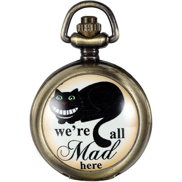 Onwon Vintage Drink Me Pocket Watch Necklace Quartz Watch